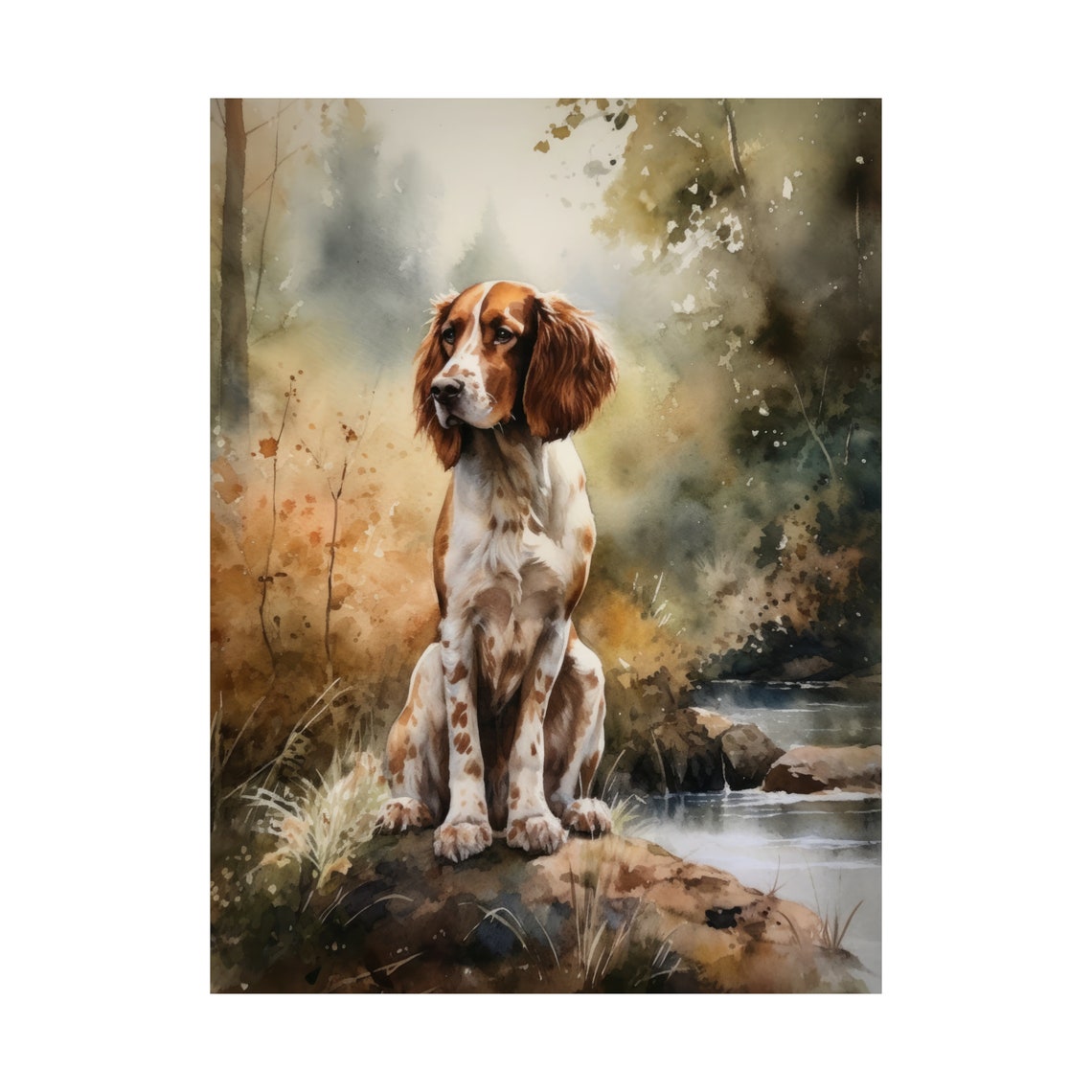 Welsh Springer Spaniel Dog Art Print Dog Wall Art Animal Art Print Animal Art Poster Dog Lover Gift Colorful Animal Wall Art Cool Dog - Image 4