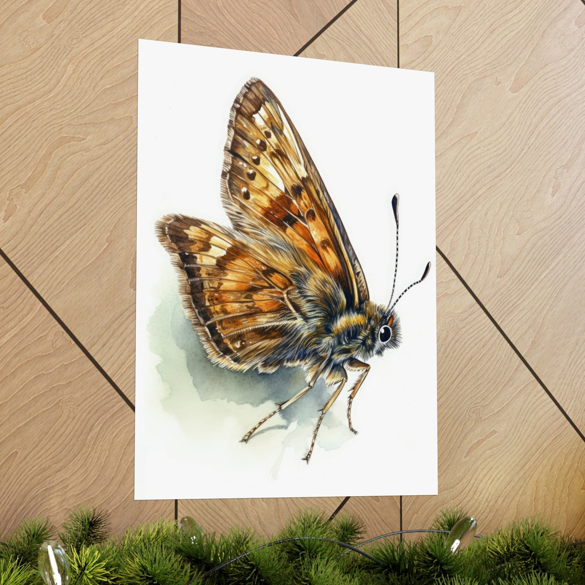Skipper Butterfly Art Print Butterfly Home Dcor Watercolor Butterfly Painting Insect Wall Art Nature Lover Butterflies Artwork - Image 2