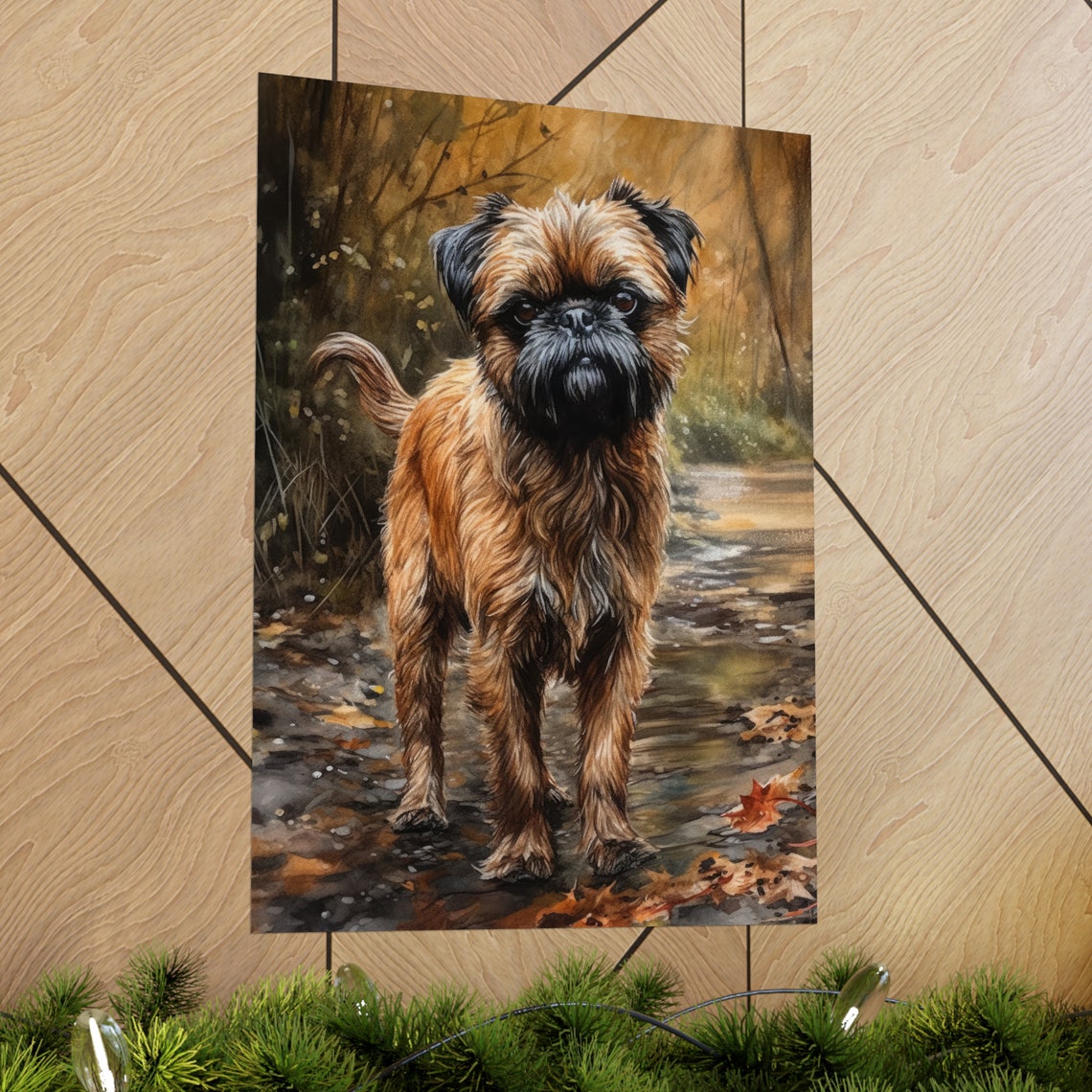 Brussels Griffon Dog Art Print Dog Wall Art Animal Art Print Animal Art Poster Dog Lover Gift Colorful Animal Wall Art Cool Dog Art - Image 2
