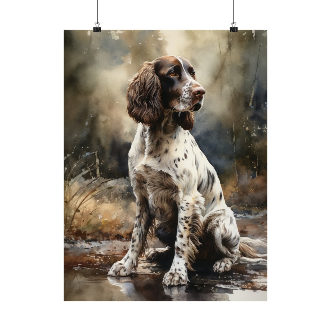 English Springer Spaniel Dog Art Print Dog Wall Art Animal Art Print Animal Art Poster Dog Lover Gift Colorful Animal Wall Art - Image 5
