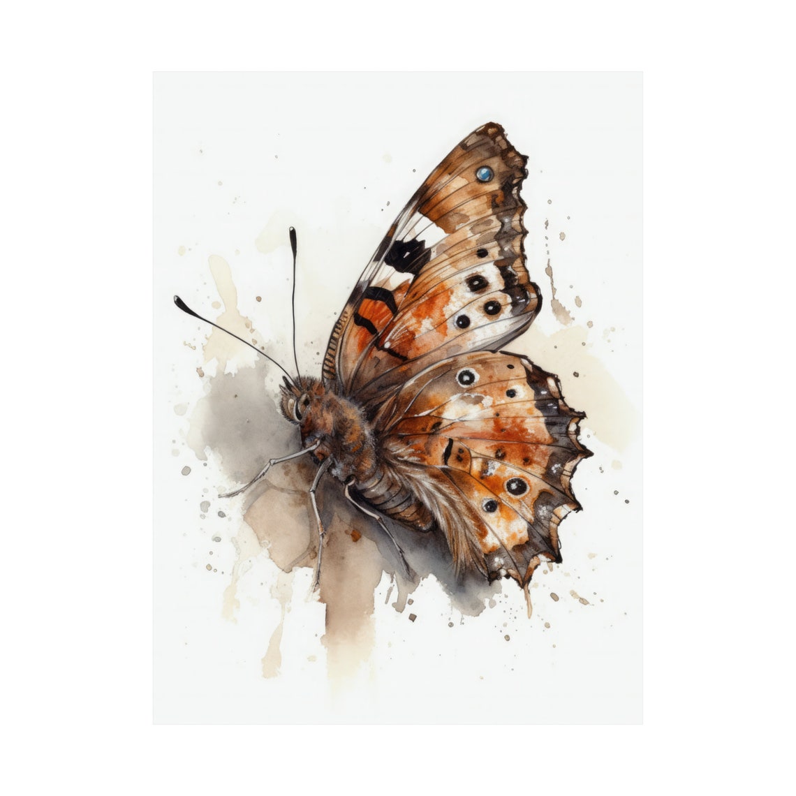 Satyr Butterfly Art Print Butterfly Home Dcor Watercolor Butterfly Painting Insect Wall Art Nature Lover Butterflies Artwork - Image 4