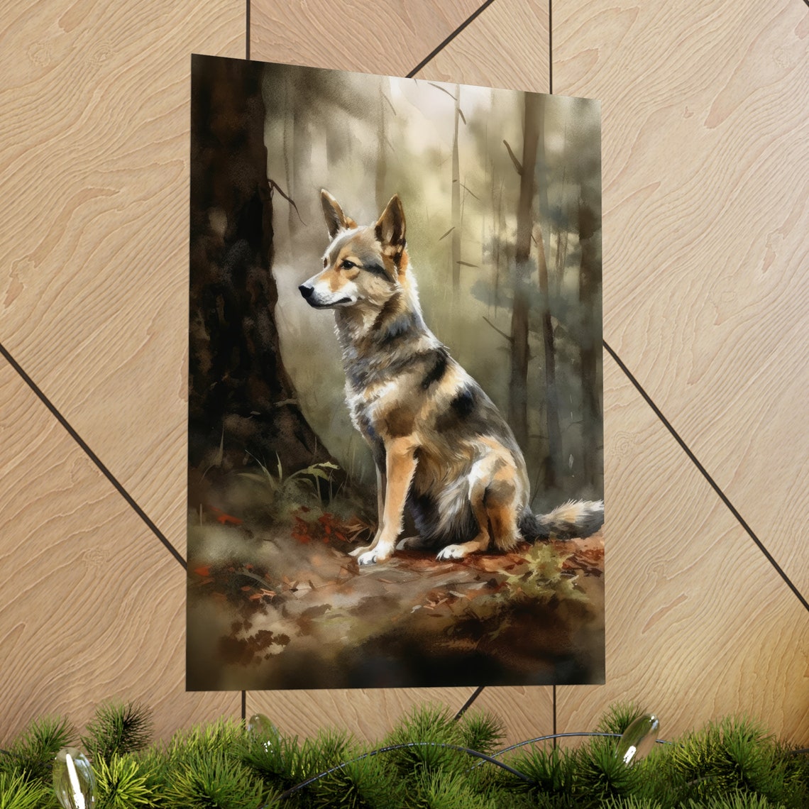 Swedish Vallhund Dog Art Print Dog Wall Art Animal Art Print Animal Art Poster Dog Lover Gift Colorful Animal Wall Art Cool Dog Art - Image 2