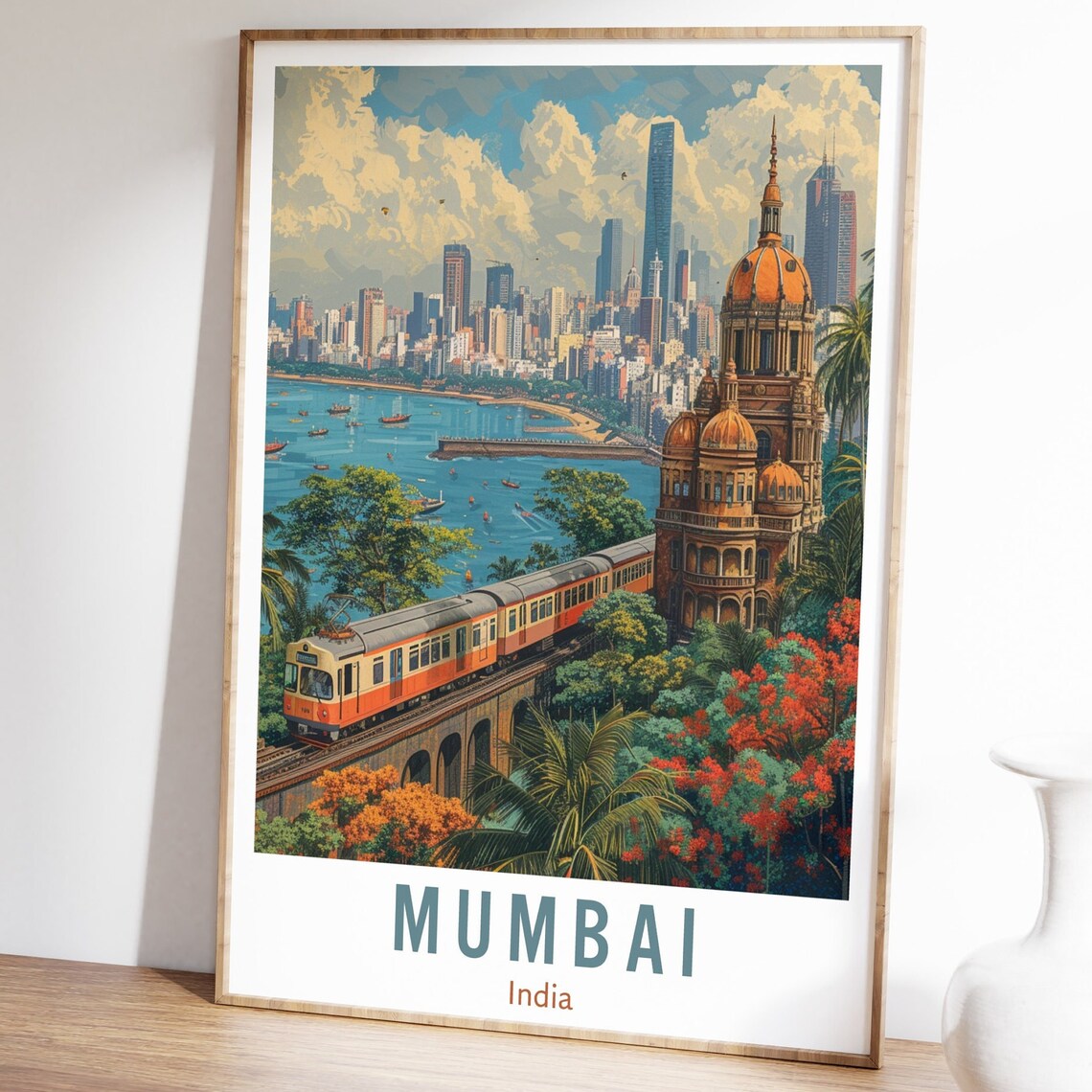 Mumbai Travel Poster, Indian City Wall Art Print - Image 4