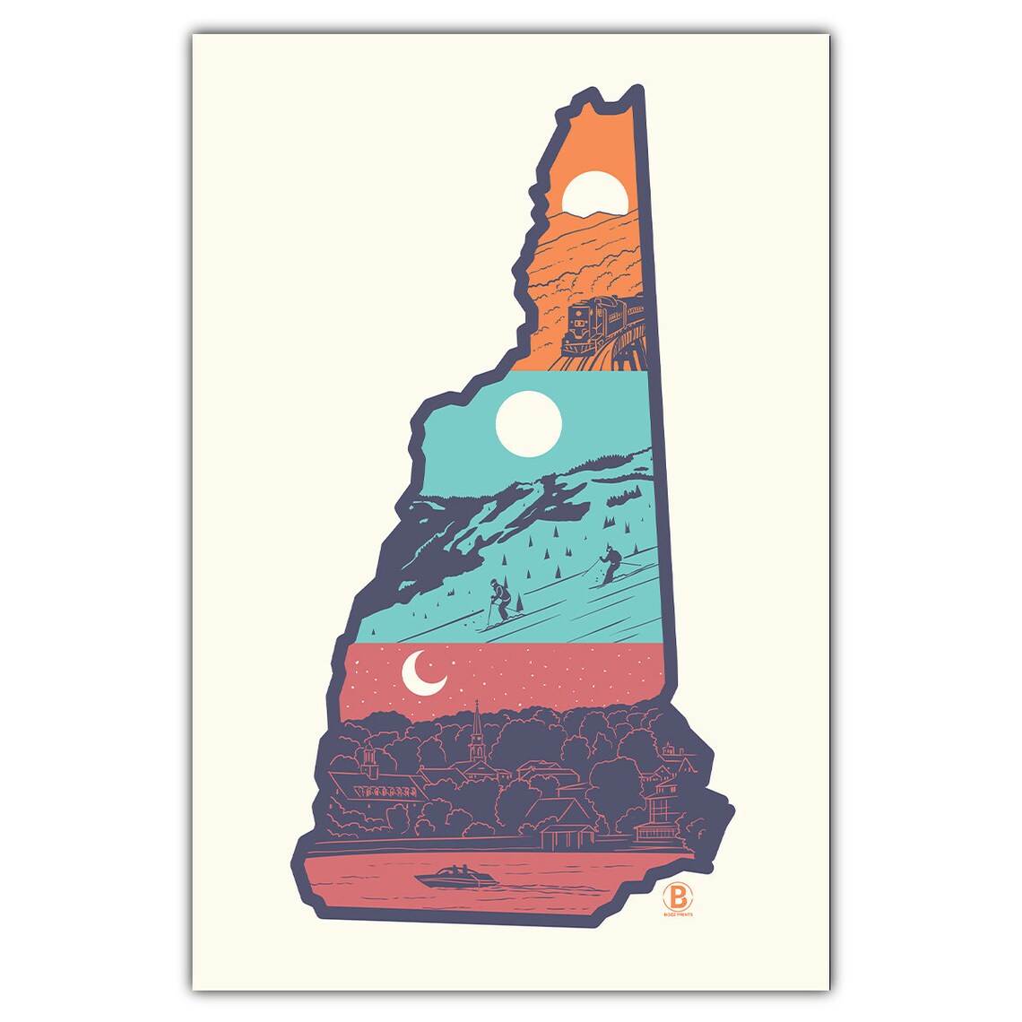 Layers Of New Hampshire Travel Poster