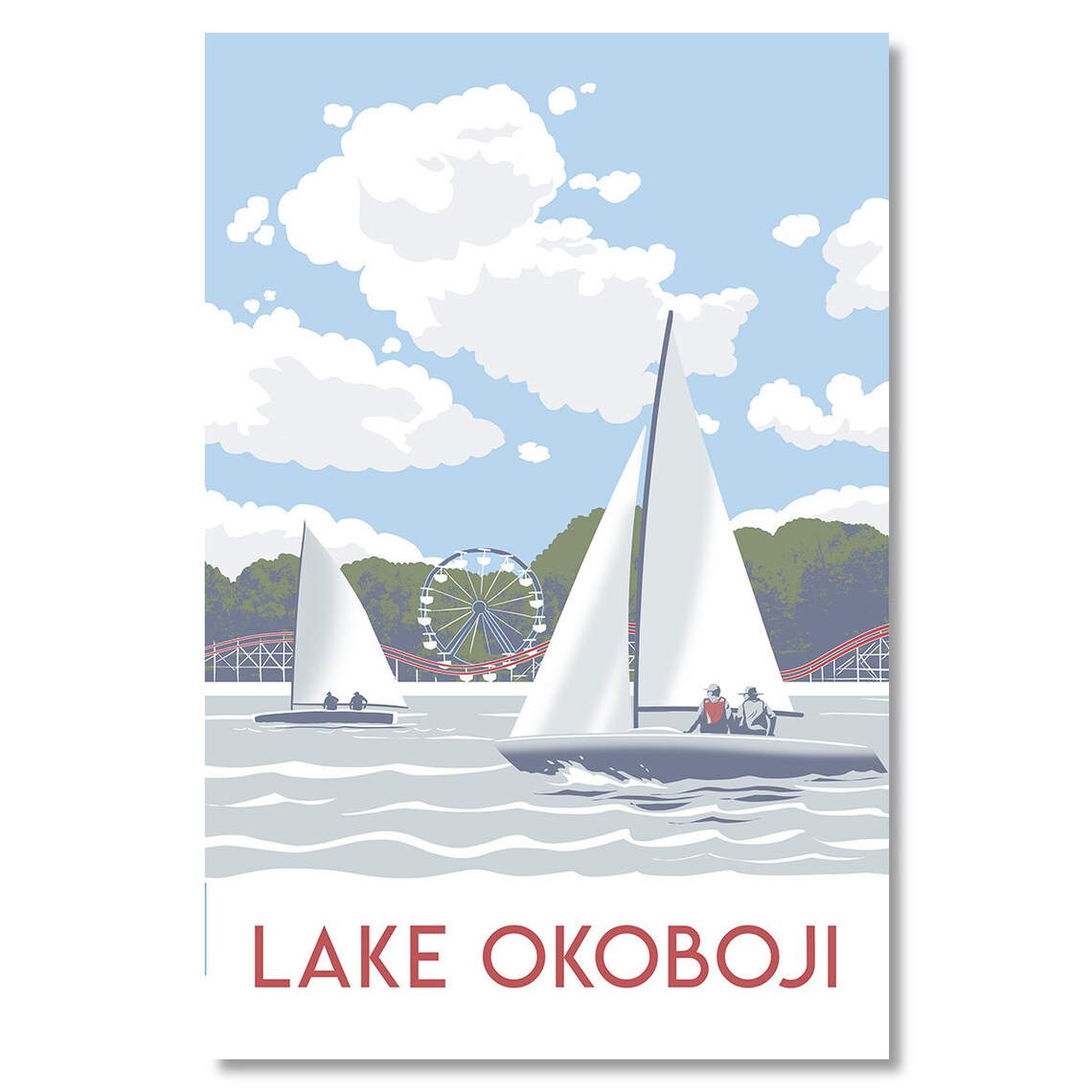 Lake Okoboji Park Travel Poster
