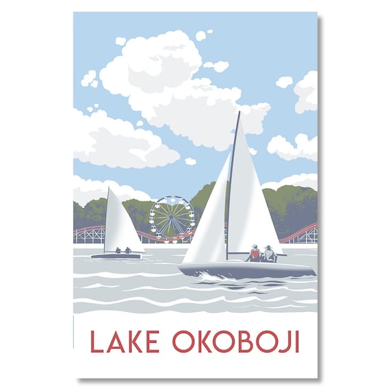 Lake Okoboji Park Travel Poster