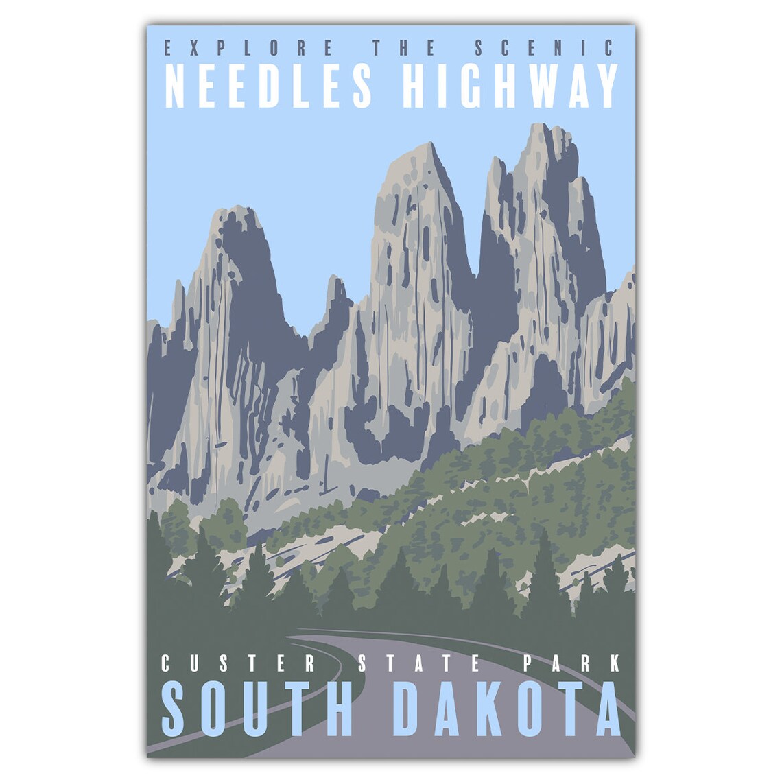 Needles Highway Travel Poster, South Dakota