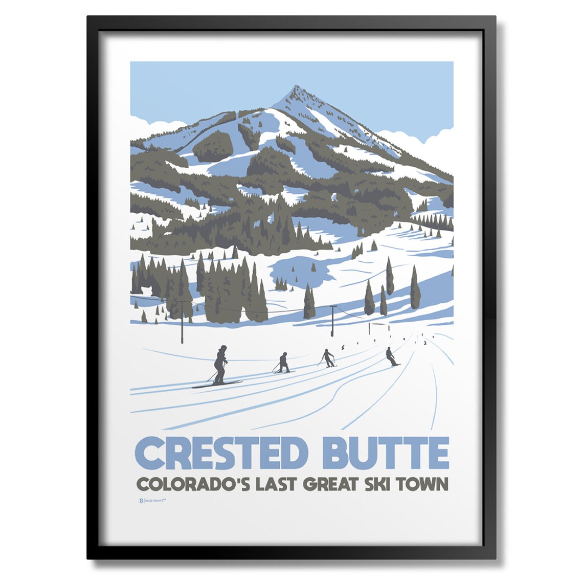 Crested Butte Ski Town Art Print