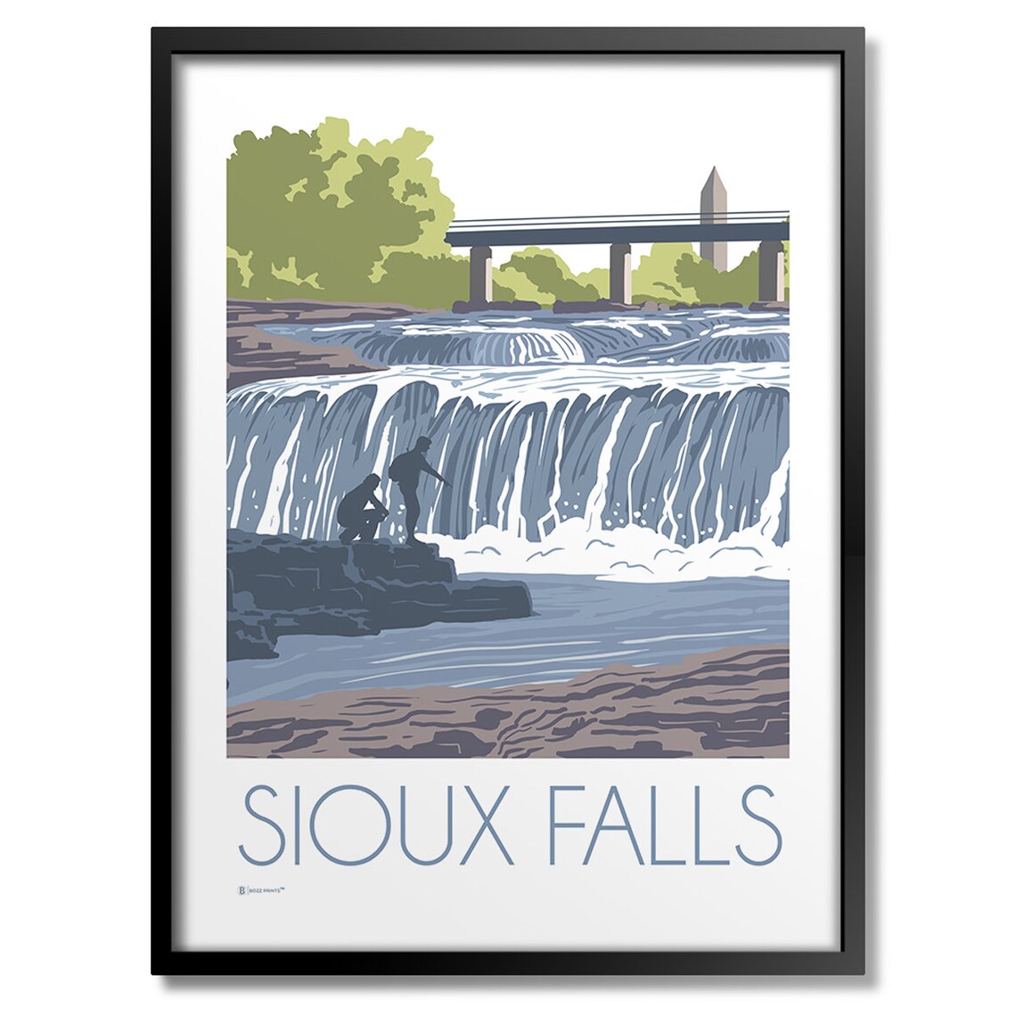 Sioux Falls Park Art Print, Travel Poster