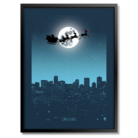 Denver Holiday Moon Print