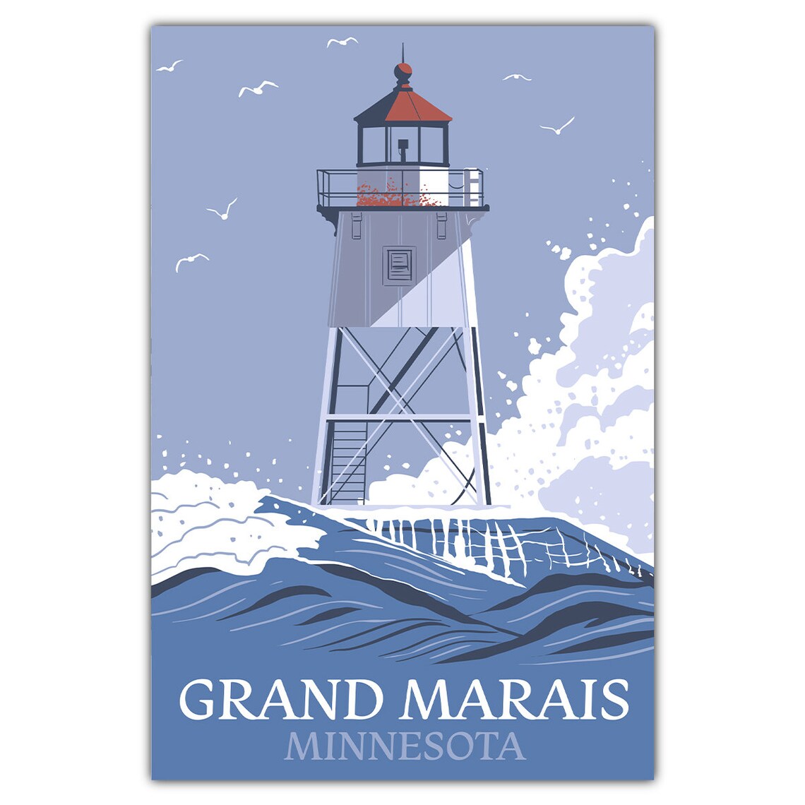 Grand Marais Lighthouse Travel Poster