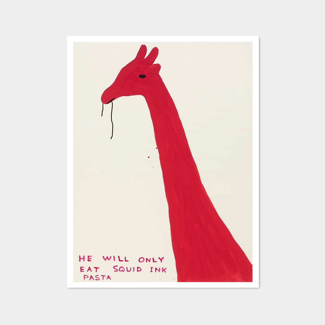 He Will Only Eat Squid Ink Pasta Poster