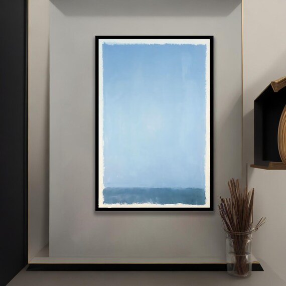 Serene Blue Abstract Wall Art Calming Oceaninspired Canvas Print