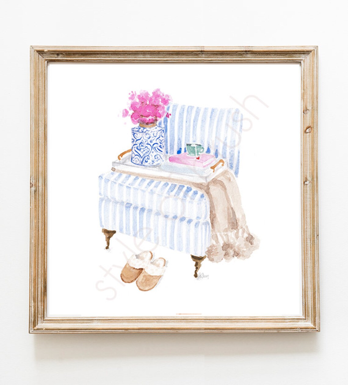 Blue Chair Illustration, Interior Design - Image 2