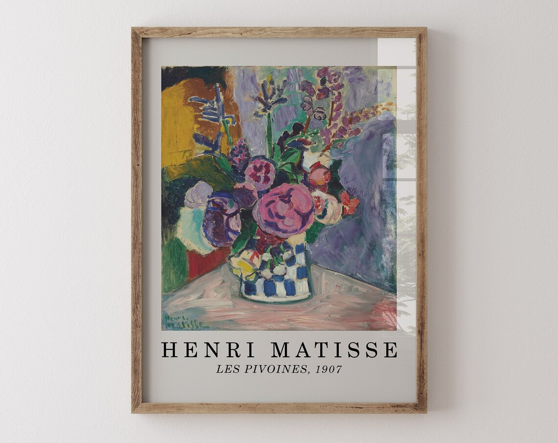 Henri Matisse Les Pivoines 1907 Peony Bouquet Reproduction Poster - Image 4