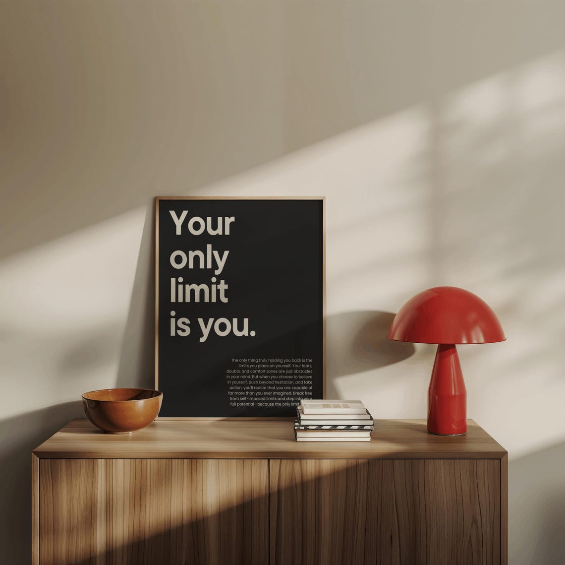 Your Only Limit Is You Motivational Quote Poster - Image 2