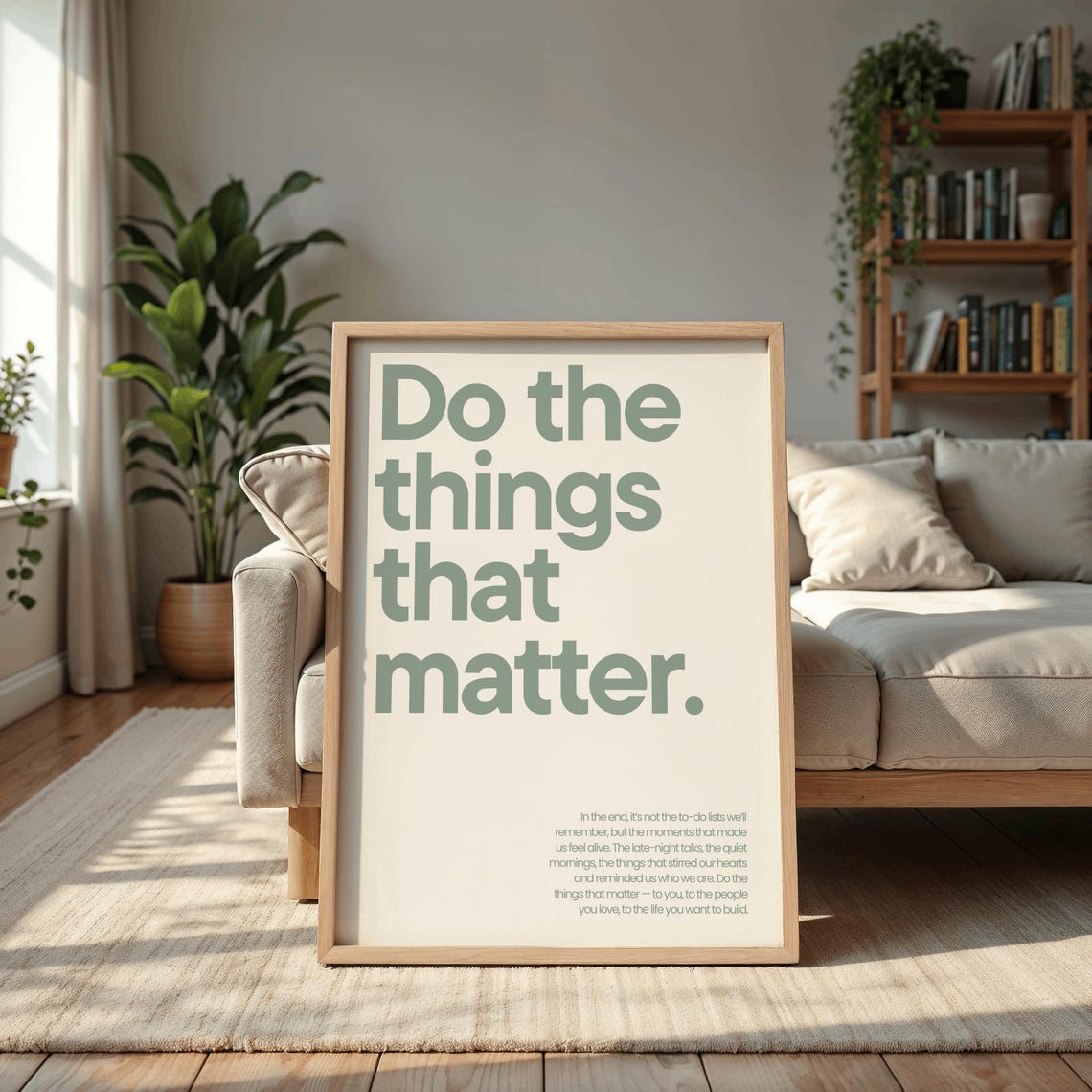 Do The Things That Matter Retro Sage Green Quote - Image 3