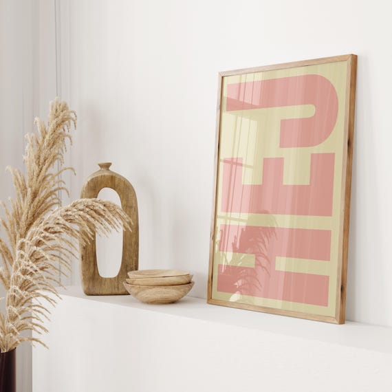 Hej Poster, Scandinavian Style Retro Print
