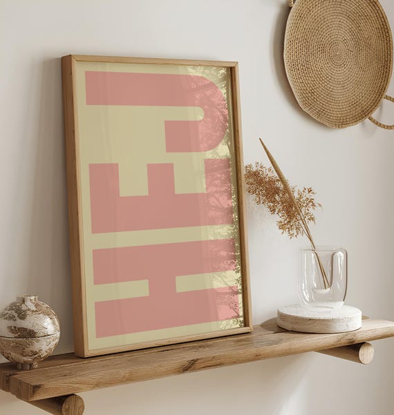 Hej Poster, Scandinavian Hello Art Print