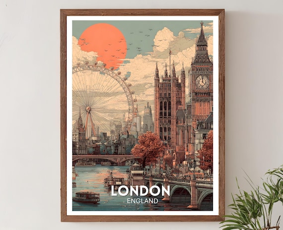 London Travel Poster, Big Ben England