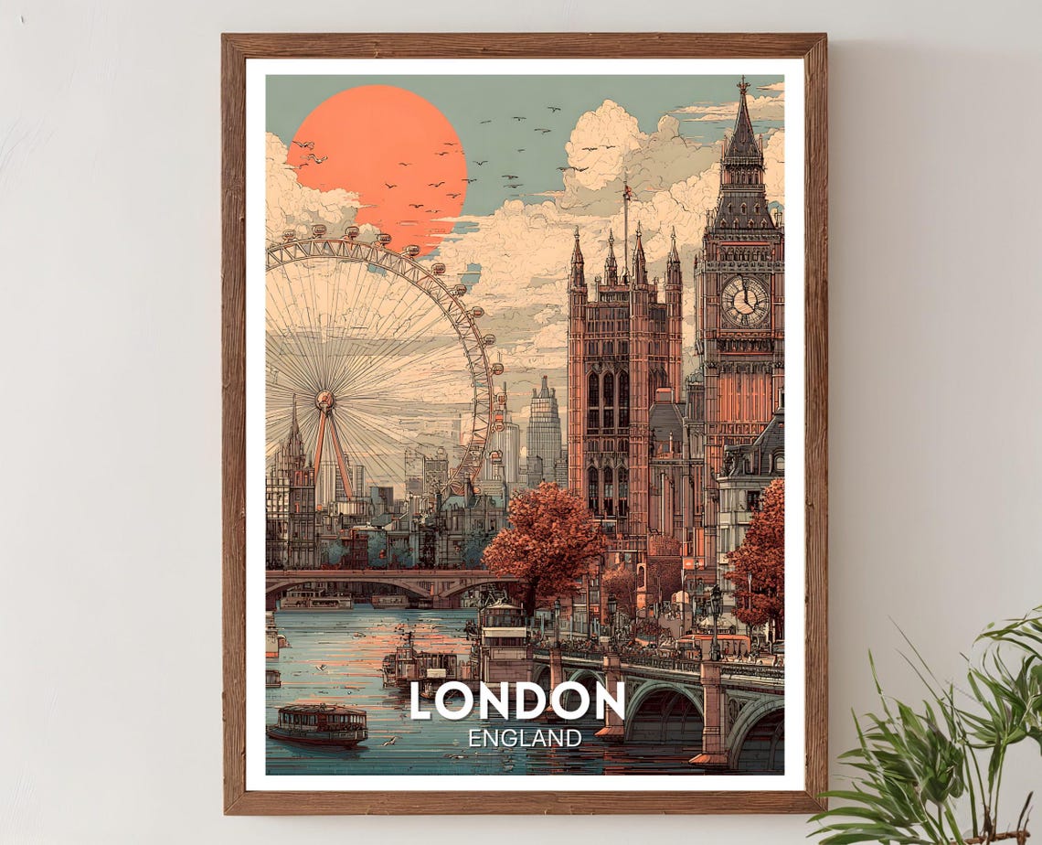 London Travel Poster, Big Ben England
