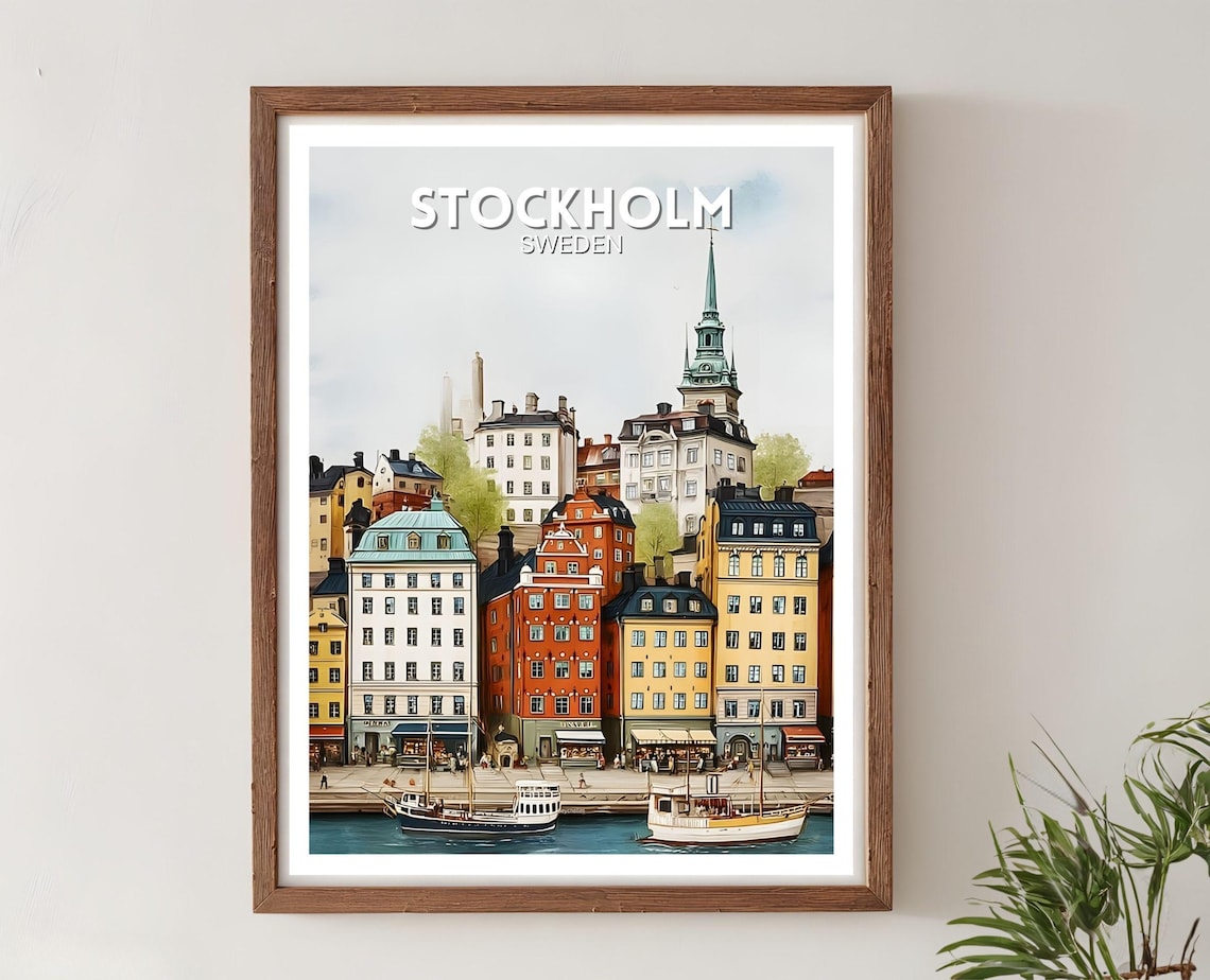 Stockholm Travel Poster, Scandinavian City
