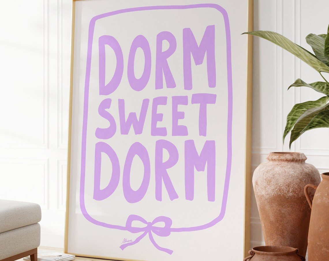 Dorm Sweet Light Purple Room Decor Art Print