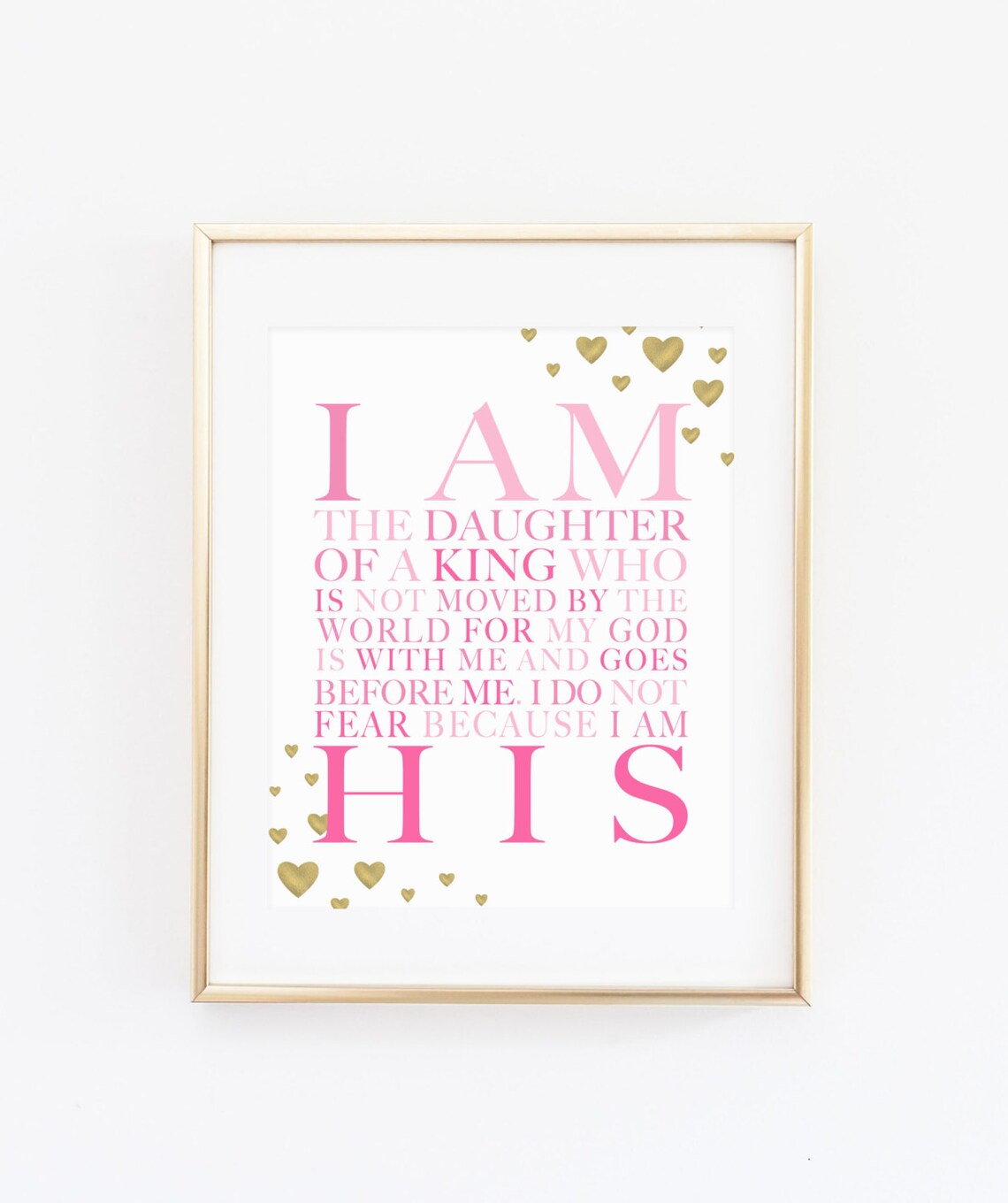 I Am His Christian Nursery Wall Art Print