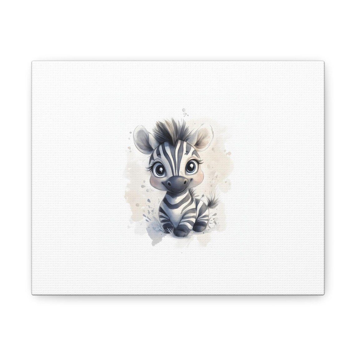 Baby Zebra Watercolor Cute Striped Foal Nursery Animal Art Poster - Image 3