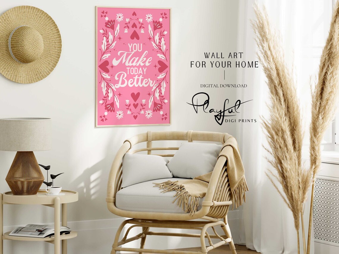 Boho Folklore Valentine Wall Art Art Print - Image 5