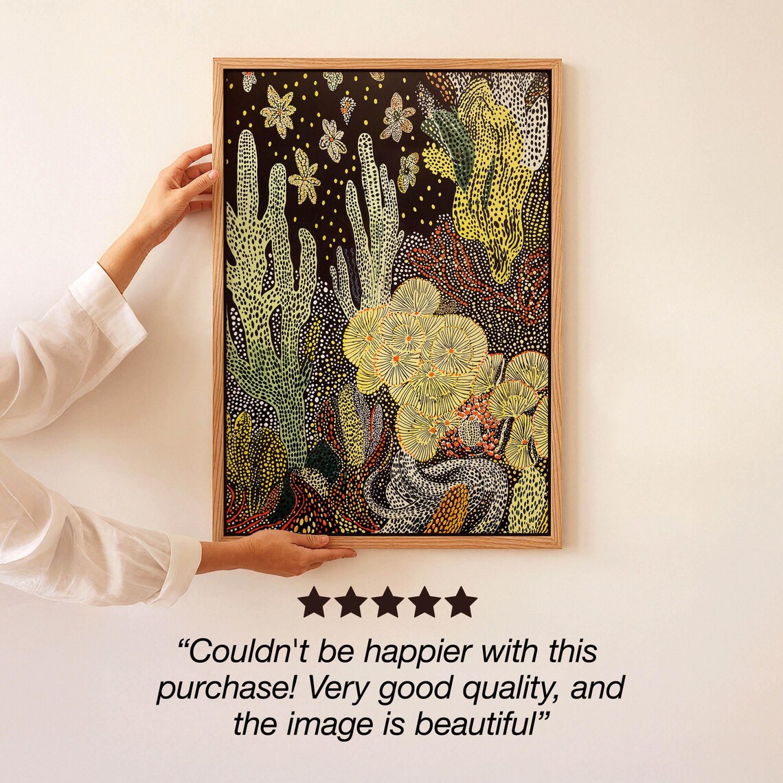 Yayoi Kusama-Inspired Cactus Botanical Art Print - Image 3