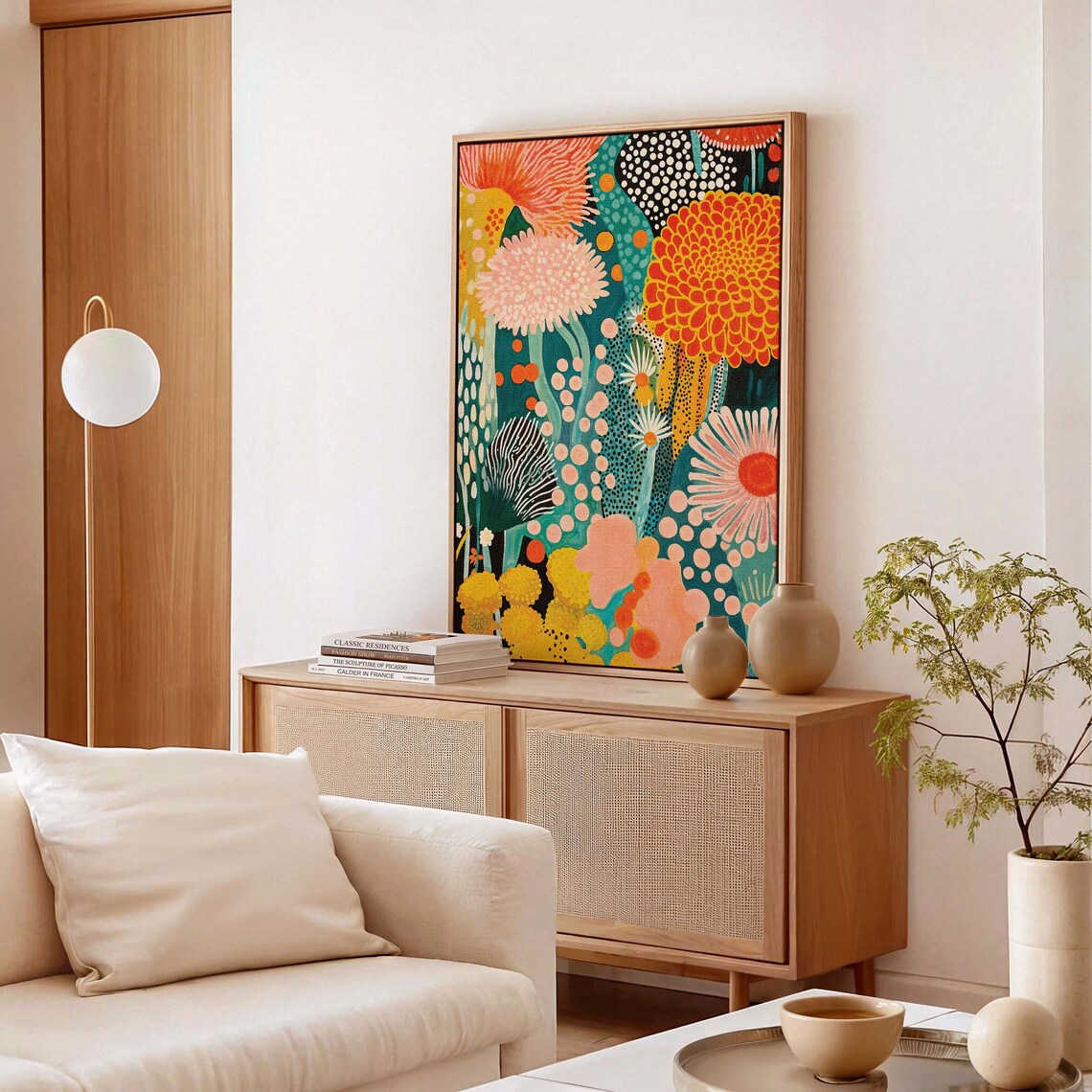 Yayoi Kusama-Inspired Botanical Floral Art Print - Image 3