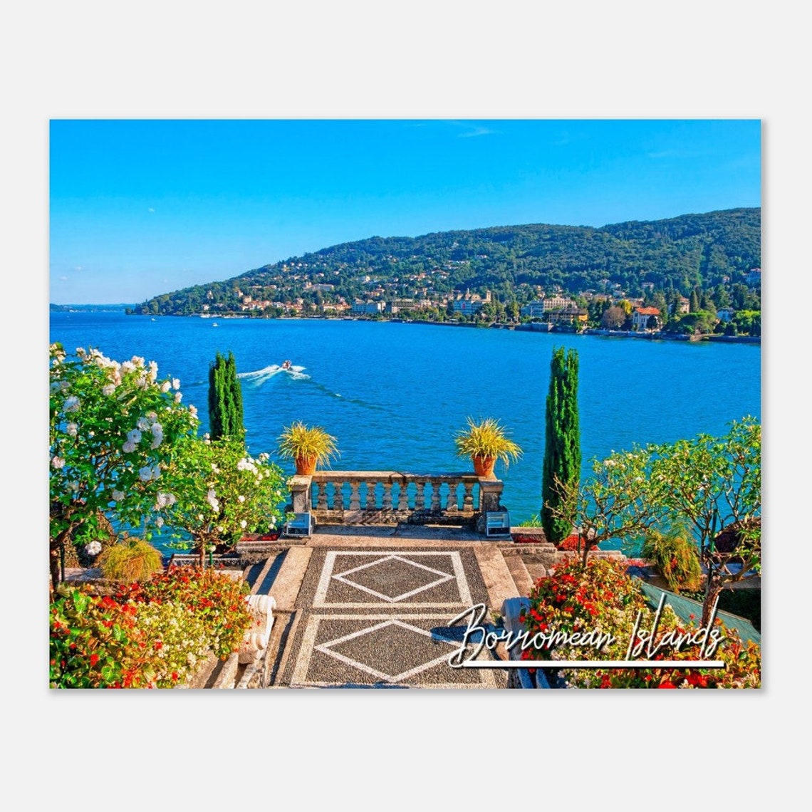 Borromean Islands Lake Maggiore Terrace Garden Lakeside Poster