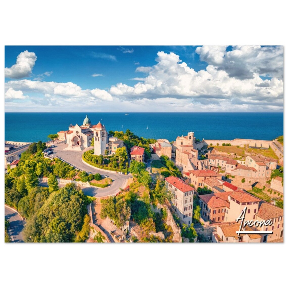 Ancona Italy Travel Poster, Coastal Photography Print