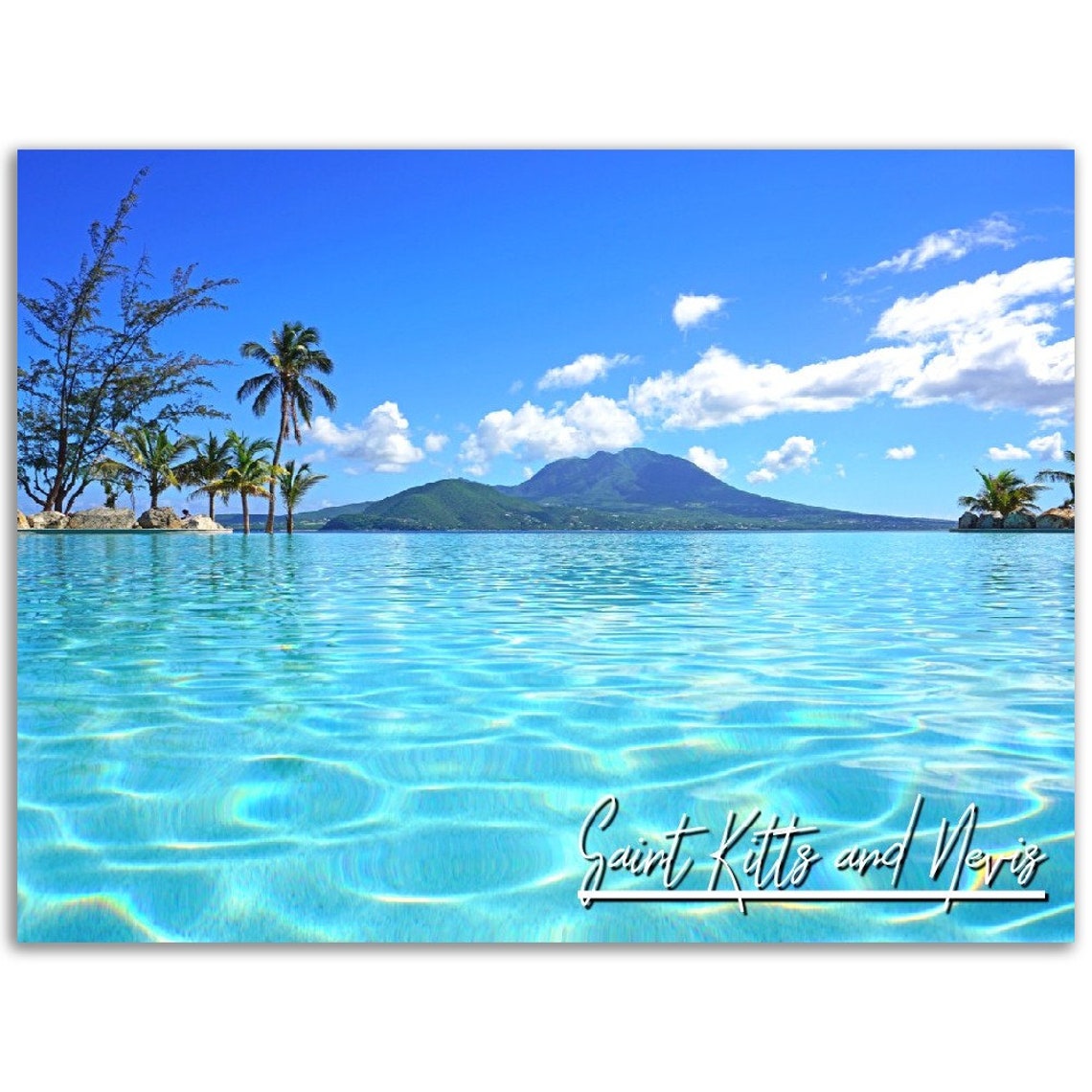 Saint Kitts And Nevis Poster Tropical Caribbean Beach Photography