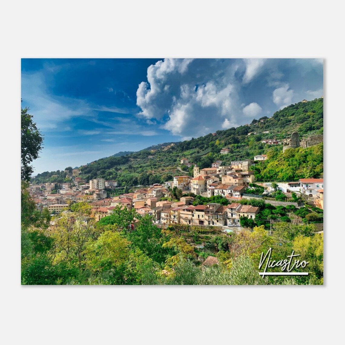 Nicastro Italy Hill Town Landscape Travel Photography Poster