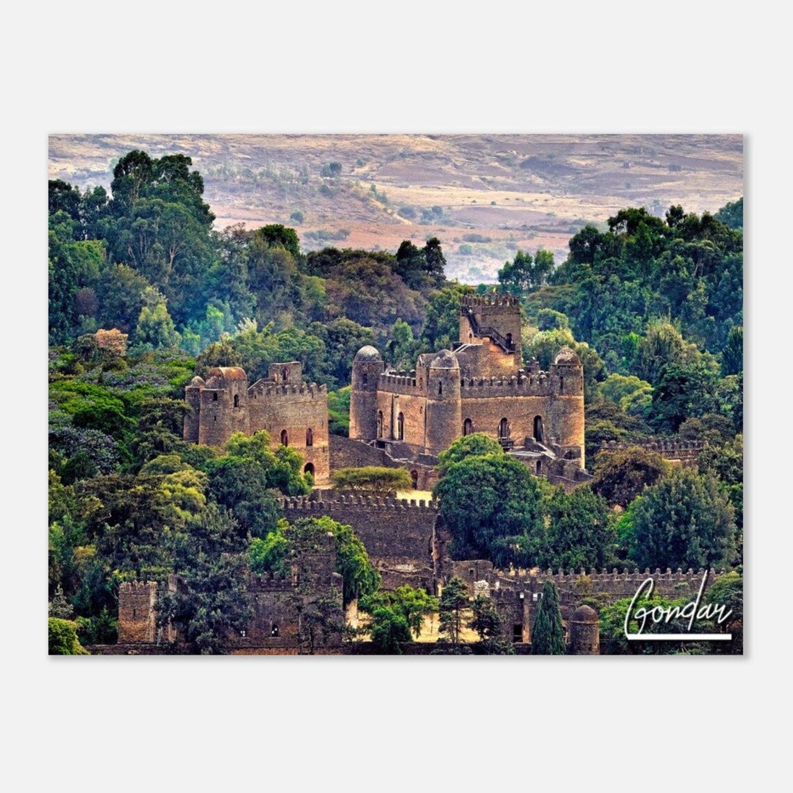 Gondar Ethiopia Fasil Ghebbi Castle Historic Fortress Photo Poster