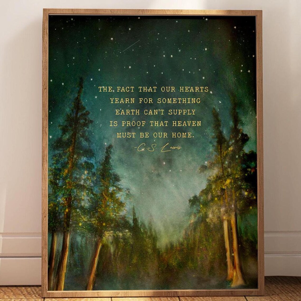 C.S. Lewis Quote Art Print, Christian Wall Art