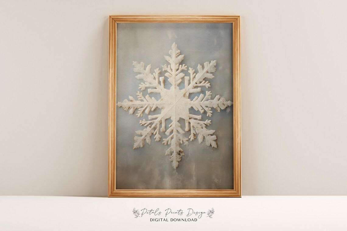 Snowman Still Life Painting, Rustic Christmas Art Print