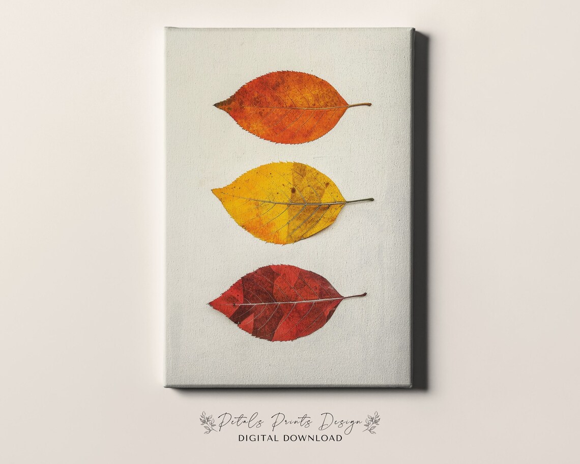 Vintage Autumn Leaf Still Life Art Print - Image 4