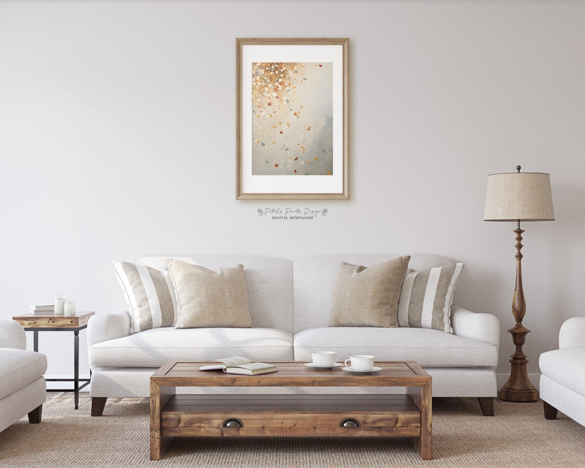 Falling Confetti Abstract Celebration Pastel Confetti Dots Poster - Image 2
