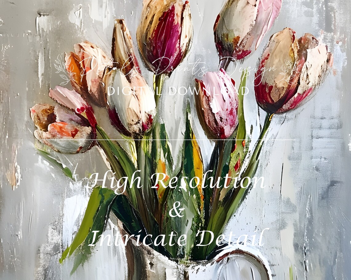 Vintage Floral Spring Art Print, Rustic Easter - Image 3