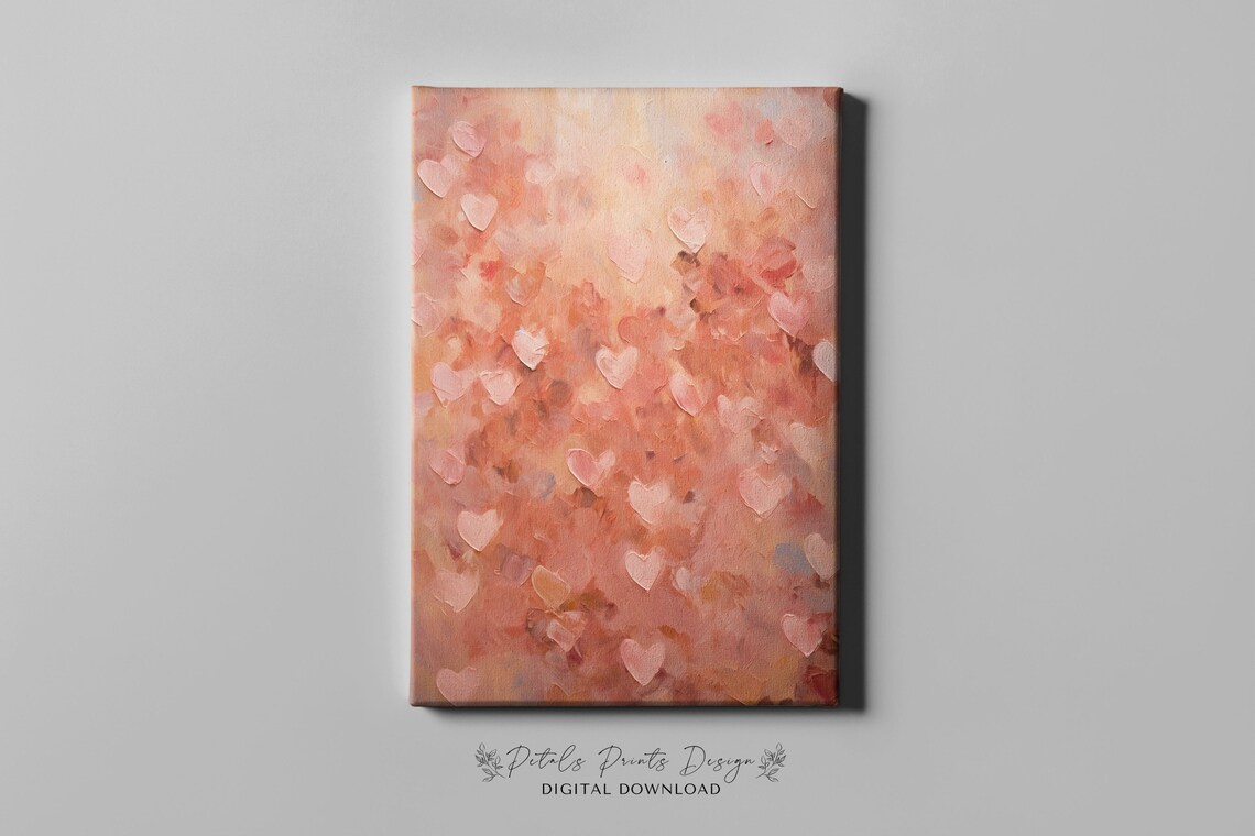 Valentines Day Red Pink Heart Watercolor Art Print - Image 4