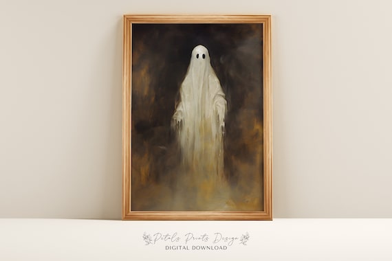 Vintage Painting Rustic Halloween Wall Art