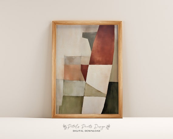 Modern Vintage Abstract Textured Wall Art Neutral Textured Art Prints Painting Artistic Art Print 2024