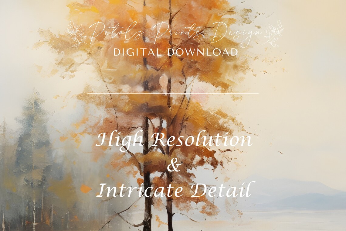 Rustic Fall Landscape Art Print, Vintage Autumn Countryside - Image 4