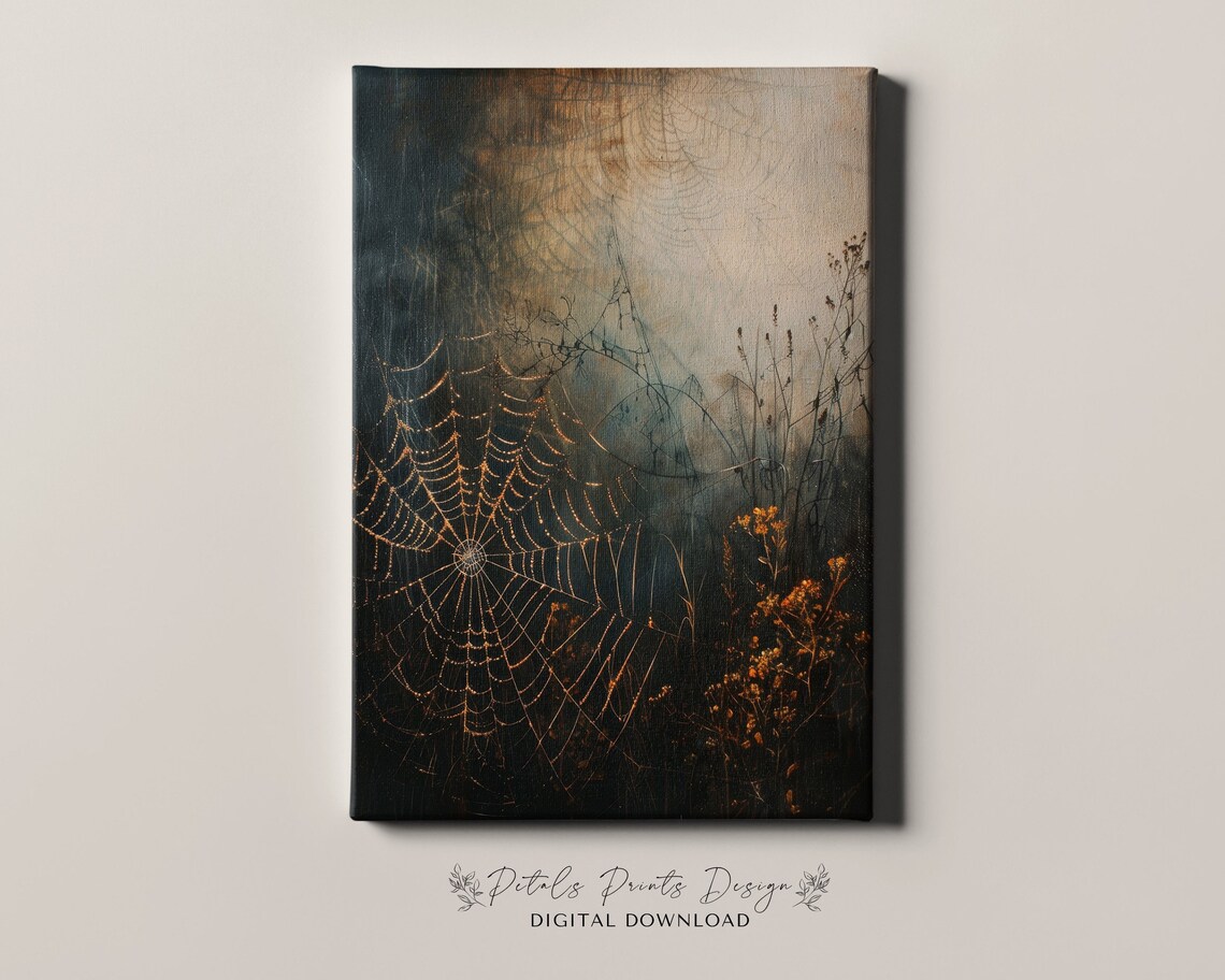 Halloween Webbing Rustic Vintage Wall Art Print - Image 4