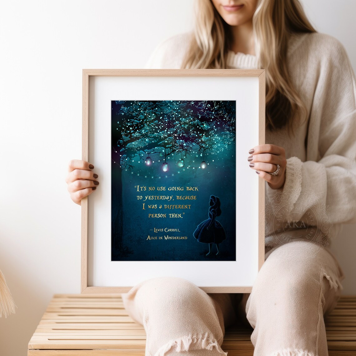 Alice In Wonderland Quote Print, Gold Classic Lit - Image 5