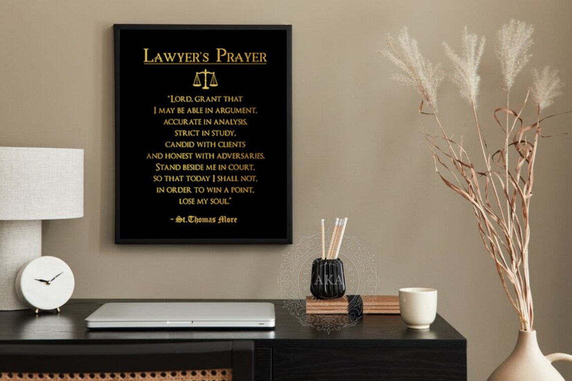 Lawyers Prayer Art Print, Christian Attorney Faith - Image 5