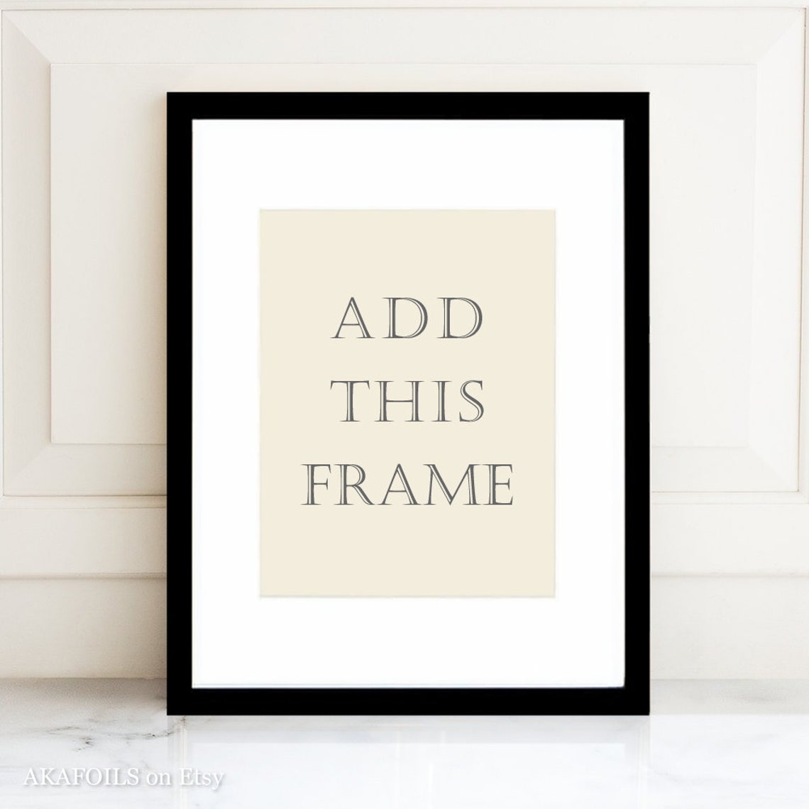 Black Wood Frame Add On Option Custom Print Framing Upgrade Art